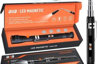 BIIB Cadeau Homme, Cadeau Fete des Peres, Outil Magnétique Télescopique Avec LED Gadget Insolite Utile, Cadeau Anniversaire Homme Femme, Idee Cadeau Papa Original, Cadeau Noel Homme