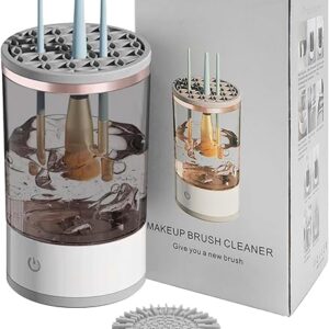 Tohoee Nettoyant Électrique pour Pinceaux de Maquillage, Pinceaux de Maquillage de Beauté Automatiques Nettoyez, Nettoyeur et Sécheur de Pinceaux de Maquillage
