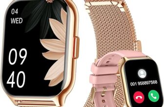 ZOSKVEE Montre Connectée Femme Homme avec Appel Bluetooth, 2,0" HD Smartwatch, 100+ Sportifs, Moniteur de Sommeil Cardiofréquencemètre Tension Artérielle SpO2, Montre Podometre pour Android iOS