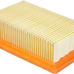 Kärcher Filtre Nouveau Système Plat Plissé Pour MV4, MV5, MV6, 200 x 125 x 60 mm, Beige, Orange.