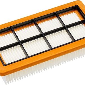 Kärcher Filtre plissé plat accessoire pour les aspirateurs AD 3200, AD 3 Premium et AD 4 Premium, Orange, Blanc