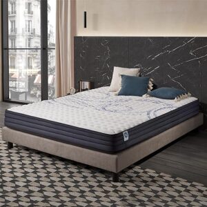 NATURALEX - Matelas PerfectSleep 140x190 cm - Mousse à mémoire de Forme + Blue Latex - Haute Densité - Thermorégulateur - Durable - 7 Zones - Réversible - Soutien Parfait - Hypoallergénique