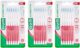 GUM Bi-Direction Lot de 3 paquets de 6 brossettes interdentaires Rose vif (sapin) 1,2 mm