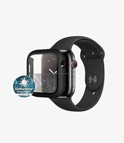 PanzerGlass™ Protection d’écran intégrale pour Apple Watch 4/5/6/SE 44 mm Noir