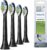 Philips Sonicare Lot de 4 têtes de brosses à dents électriques soniques W2 Optimal White pour des dents plus blanches, Noir (Modèle HX6064/11)