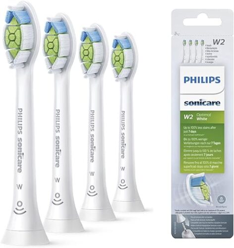Philips Sonicare W2 Optimal White HX6064 4 Têtes de Brosse de Rechange – Blister 4 Têtes de Rechange